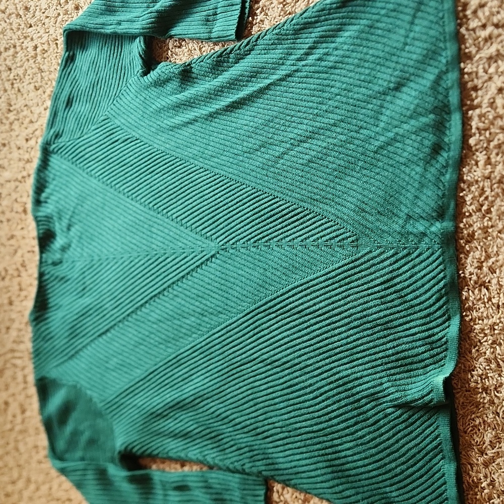 Jessica London Teal Ribbed Women's Sweater - Picture 7 of 7